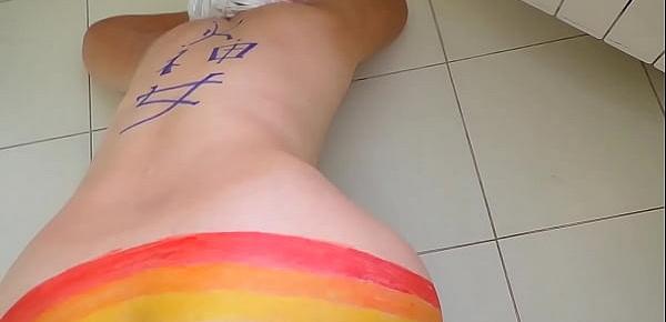  Son fucked mom in a tight ass and finished her anal